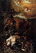 Domenico Tintoretto Tancred Baptizing Clorinda oil painting